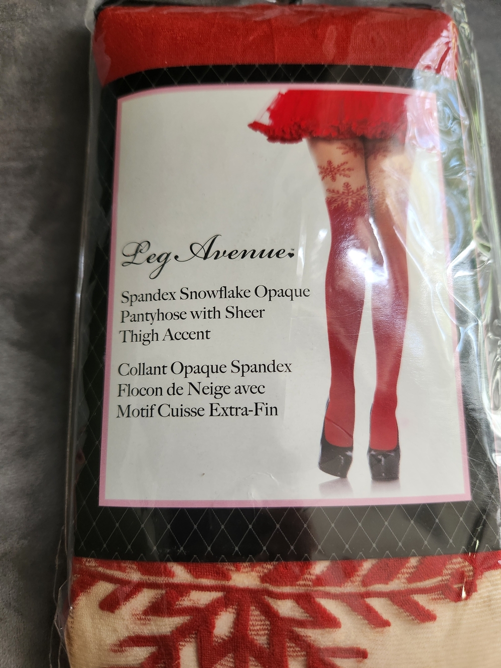 Red Snowflakes Pantyhose by Leg Avenue Hoisery - Legwear - One size